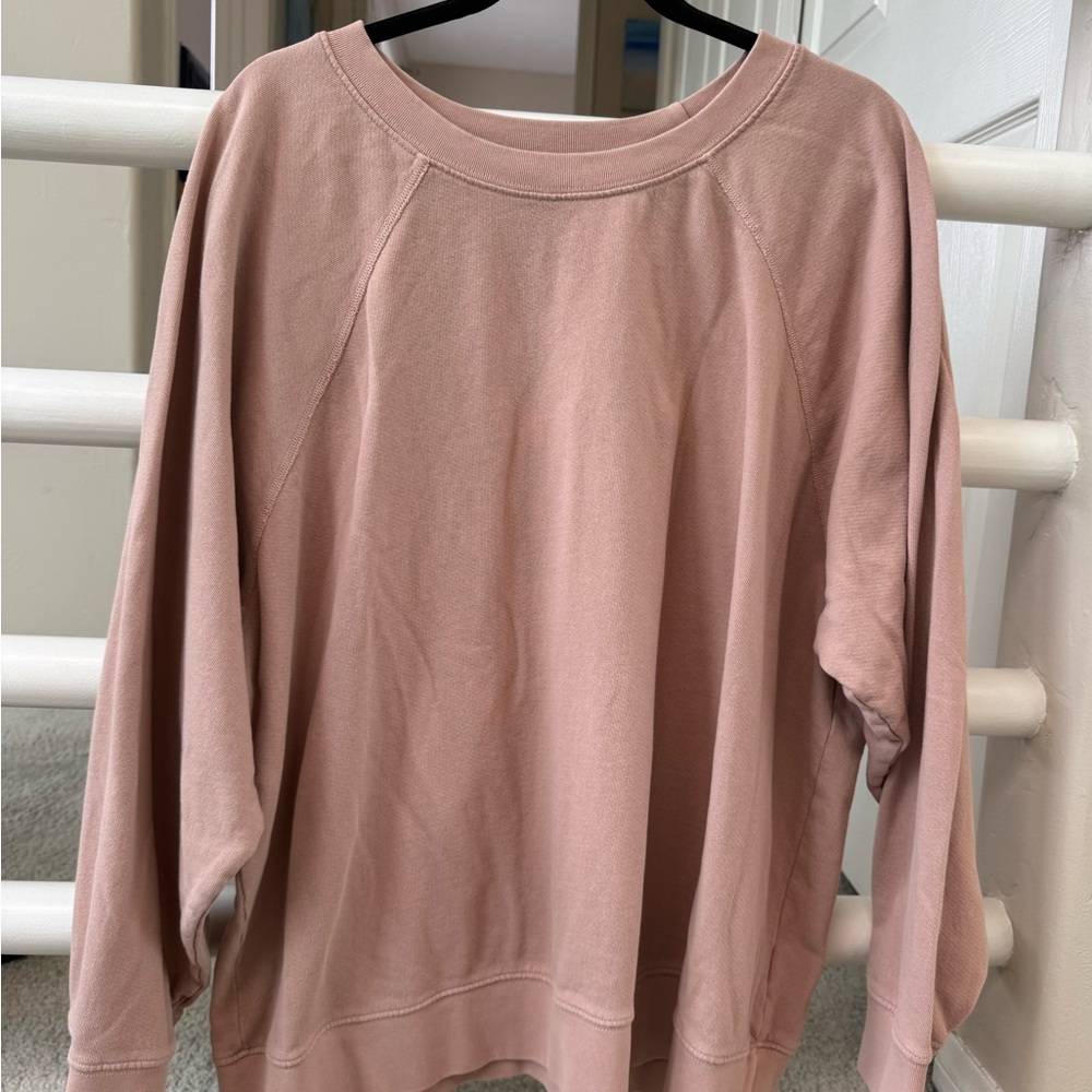 MATE the Label Dusty Rose Pullover Oversized Sweatshirt